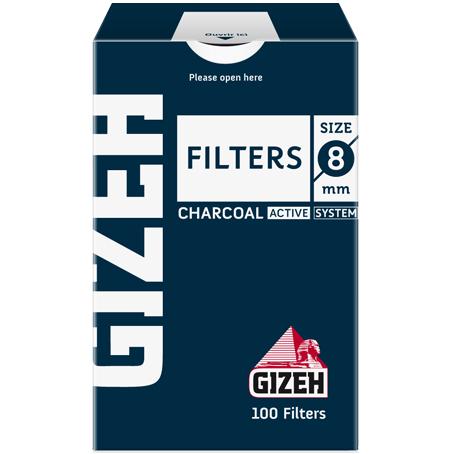 Gizeh Charcoal Filter Tips 8mm