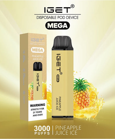 Iget Mega Pineapple Juice Ice 3000 Puff