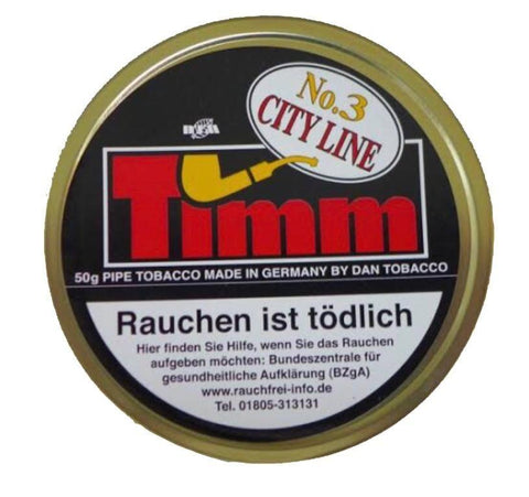 Timm City Line No.3 Honey Blend Pipe Tobacco 50Gms