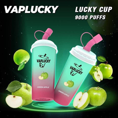 Vaplucky Lucky Cup Green Apple 9000 Puff