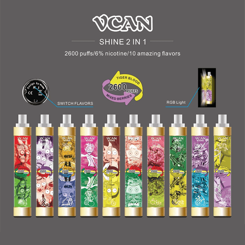 Vcan Shine - 2600 Puffs Led Light Disposable