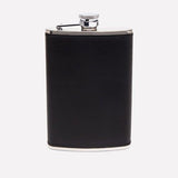 Black Stainless Steel Hip Flask - 8oz