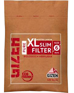 GIZEH PURE BROWN FILTER COTTON TIPS - 6mm