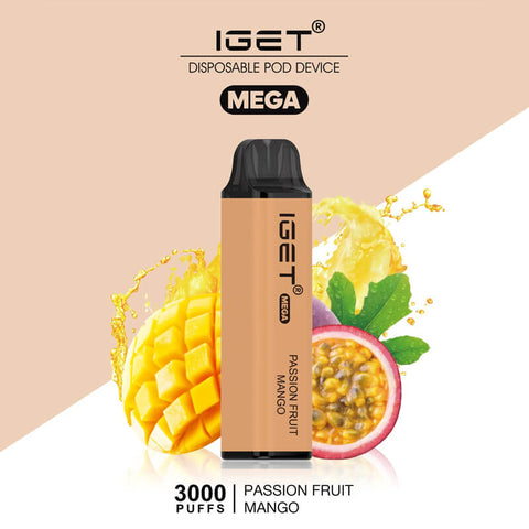 Iget Mega Passion Fruit Mango 3000 Puff