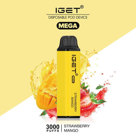 Iget Mega Strawberry Mango Ice 3000 Puff