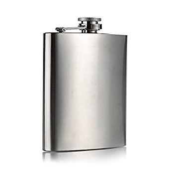 Silver Metal Liqour Flask