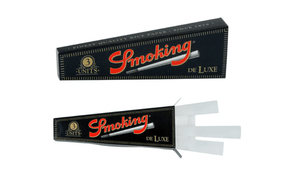 Smoking Deluxe Pre Rolled Cones 3 Pack Opened