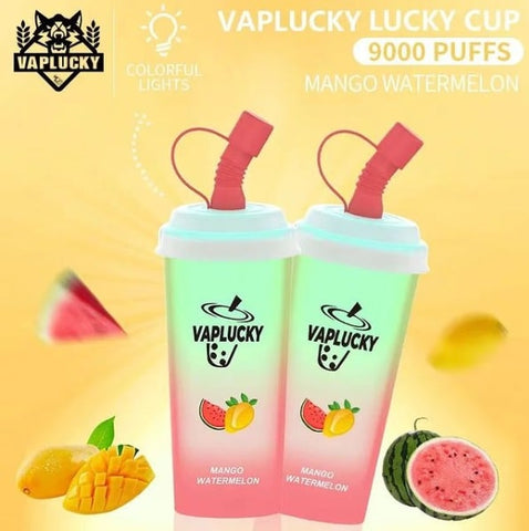 Vaplucky Lucky Cup Mango Watermelon 9000 Puff
